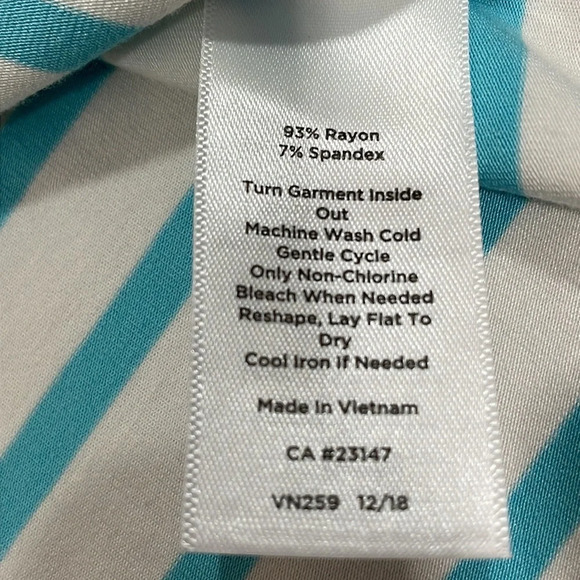 Talbots Striped Boat Neck Half Sleeve Top M - Picture 8 of 10